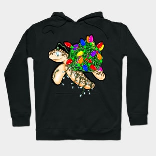 Tangled Christmas light turtle Hoodie